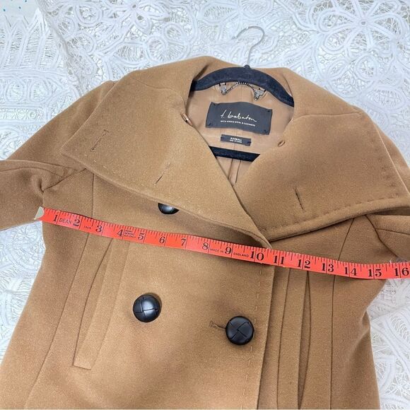 Aritzia Camel Double-Breasted Leather Jacket - Picture 13 of 14